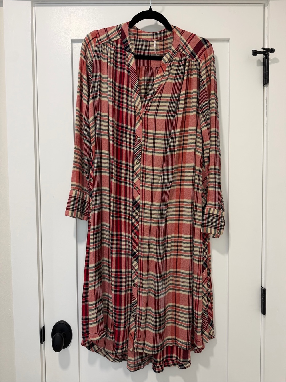 Free People Loralei Plaid Shirt Dress - Small - Picture 2 of 8